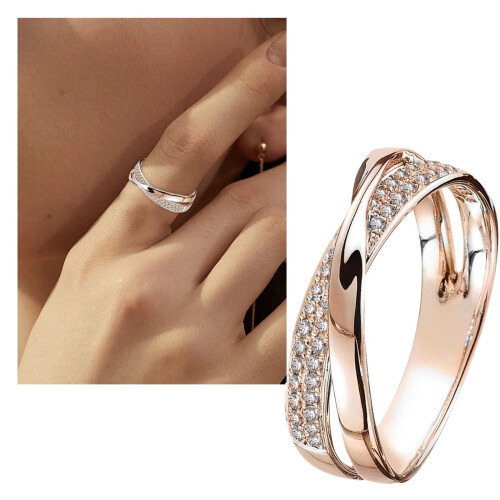 Love Friendship Ring Gold Silver Women's Ring 1