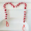 Pom Pom Garland Felt Ball Decor 6 ft Red White 5