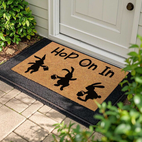 Easter Bunny Coir Doormat 24 x 16 Inch 1