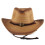 Western stråcowboyhatt med lærreim 3