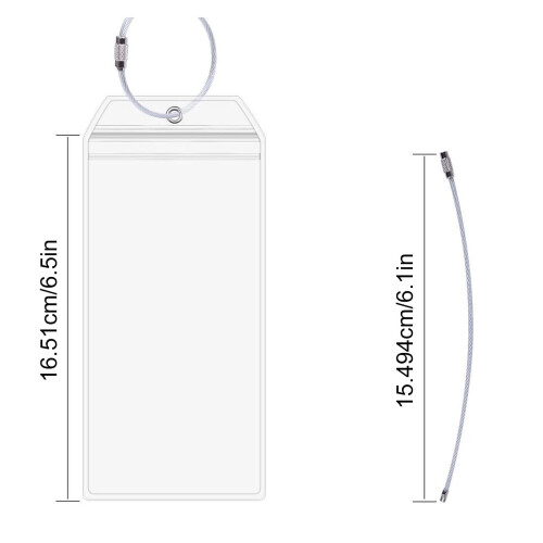 Kryssningsbagage E-taghållare PVC dragkedja 20-pack 2