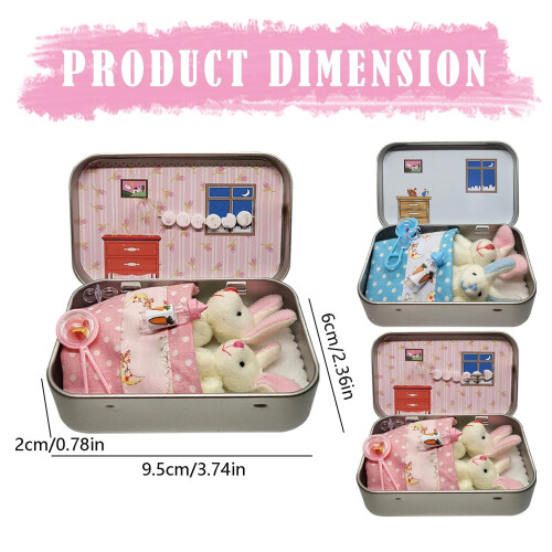 Petits lapins en peluche de poche pour panier de Pâques 2