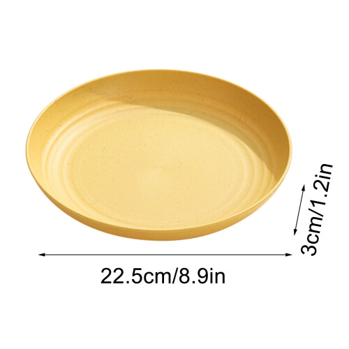 Deep Dinner Plates Wheat Straw 10.5-inch Reusable 1