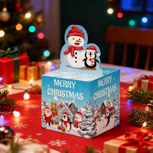 Weihnachtsmann-Windel-Verlosungsbox mit 50 Karten 1