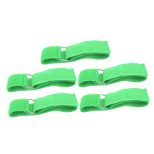 5 Stück Dreibeinrennen-Bänder Grün, Polyester/Gummi