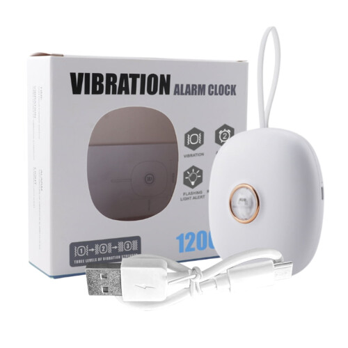 Despertador sonoro com função vibratória para cama e grande visor de LED.