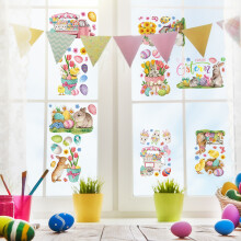 Greamáin fuinneoige na Cásca, dearaí coinín agus uibheacha 11.81x7.87
