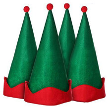 Julelvespisshatt, ikke-vevd, 2/4/8 stk.