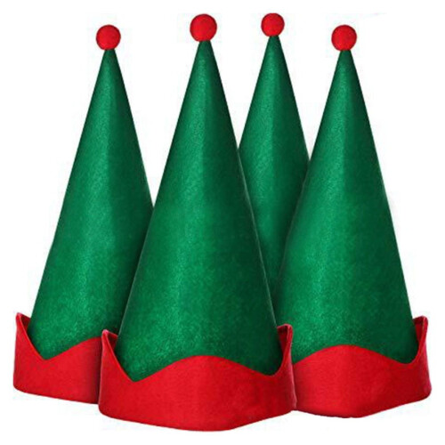 Julelvespisshatt, ikke-vevd, 2/4/8 stk.