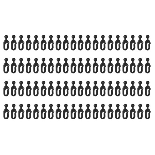 100 Black Plastic Mounting Hooks for Garden Canopies Tool