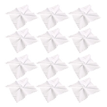 12pcs Cotton Handkerchiefs with Delicate Moon Stitching Soft
