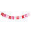 Valentinsdag Glitter Hjerte & Blomsterkirs Banner 1