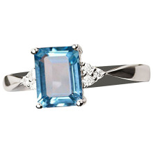S925 sterling zilveren aquamarijnring voor dames