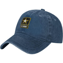 Baseballkappe mit US-Army-Logo – Verstellbare Baumwollkappe