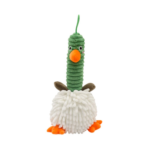 Serviette à main amusante en chenille de canard, à-Blanc