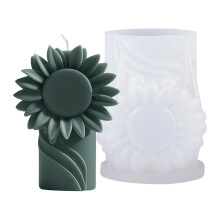 Moules en Silicone cylindriques sculptés en fleurs, pour la-B