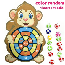 (Monkey) 15pcs Colorful Sticky Ball Toss | Fox Panda Monkey Interactive Family Game Enhancing Coordination & Bonding