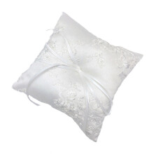 Decorative Wedding Rings Holder Pillow Features Lace And Beads