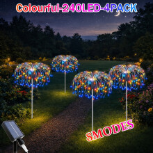 (Colourful, 4Pack) 8Pack Solar Flashing Garden Lights, 6/4/1Pack 8-Mode Outdoor Fairy Lights, IP65 Solar Flashing Landscape Lights