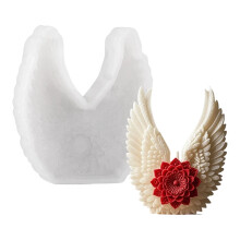 Moule de bougie d'aile de fleur 3D, moules d'ornement, moules-D