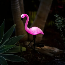 1pc/3pcs Garden Outdoor Solar Flamingo LED Stake Light