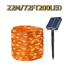 (E, 22M/72FT200LED) 1pc Solar Garden Decorative Lights, IP54 Rated, Perfect for Embellishing Festive Occasions Like Christmas