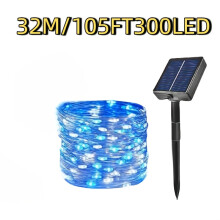 (B, 32M/105FT300LED) 1pc Solar Garden Decorative Lights, IP54 Rated, Perfect for Embellishing Festive Occasions Like Christmas