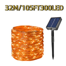 (E, 32M/105FT300LED) 1pc Solar Garden Decorative Lights, IP54 Rated, Perfect for Embellishing Festive Occasions Like Christmas