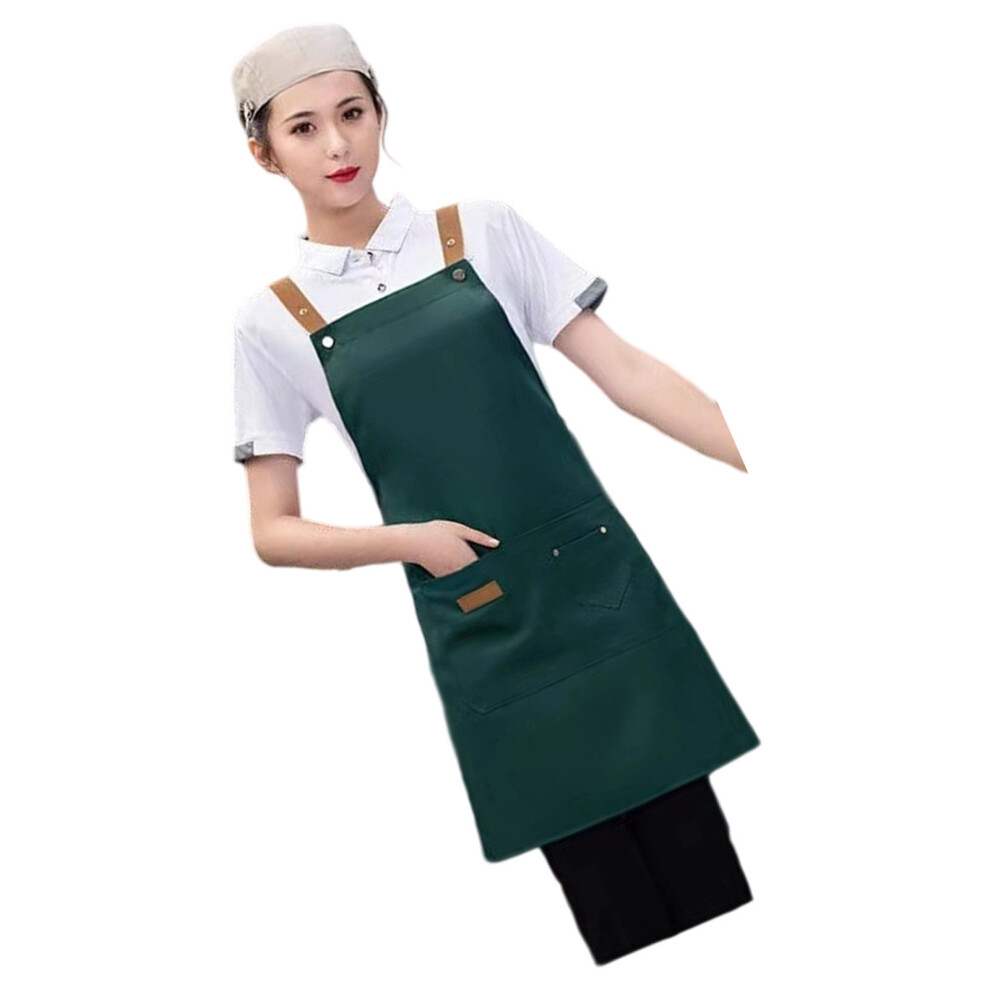 Professional Food Service Apron Stains Proof Comfort Bib-Green 7709000633821