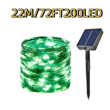 (D, 22M/72FT200LED) 1pc Solar Garden Decorative Lights, IP54 Rated, Perfect for Embellishing Festive Occasions Like Christmas