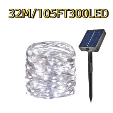 (Z, 32M/105FT300LED) 1pc Solar Garden Decorative Lights, IP54 Rated, Perfect for Embellishing Festive Occasions Like Christmas