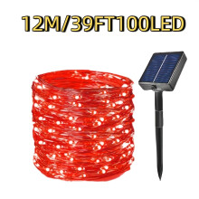 (L, 12M/39FT100LED) 1pc Solar Garden Decorative Lights, IP54 Rated, Perfect for Embellishing Festive Occasions Like Christmas