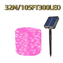 (F, 32M/105FT300LED) 1pc Solar Garden Decorative Lights, IP54 Rated, Perfect for Embellishing Festive Occasions Like Christmas