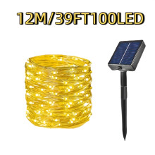 (P, 12M/39FT100LED) 1pc Solar Garden Decorative Lights, IP54 Rated, Perfect for Embellishing Festive Occasions Like Christmas