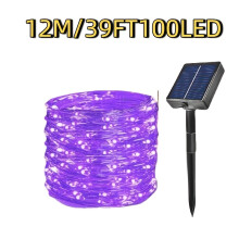 (H, 12M/39FT100LED) 1pc Solar Garden Decorative Lights, IP54 Rated, Perfect for Embellishing Festive Occasions Like Christmas