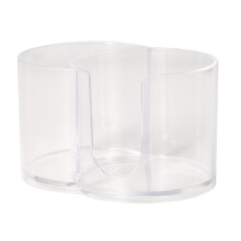 Plastic Vanity Storage Container For Cotton Swabs And-Clear