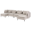 Beliani EGERIS 4 Seater Modular U-Shape Sofa Beige Fabric 4
