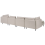 Beliani EGERIS 4 Seater Modular U-Shape Sofa Beige Fabric 5