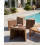 Beliani Set of 4 Garden Stools EVROS Brown 2