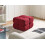 Beliani Pouffe CALIENTE Boucle Dark Red 2