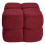 Beliani Pouffe CALIENTE Boucle Dark Red 5
