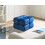 Beliani Pouffe CALIENTE Velvet Navy Blue 4