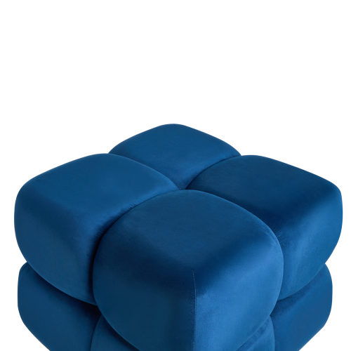 Beliani Pouffe CALIENTE Velvet Navy Blue 2