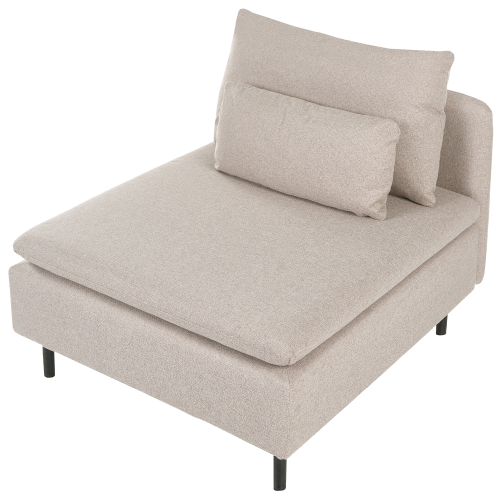 Beliani 1-Seat Section EGERIS Beige Fabric 2
