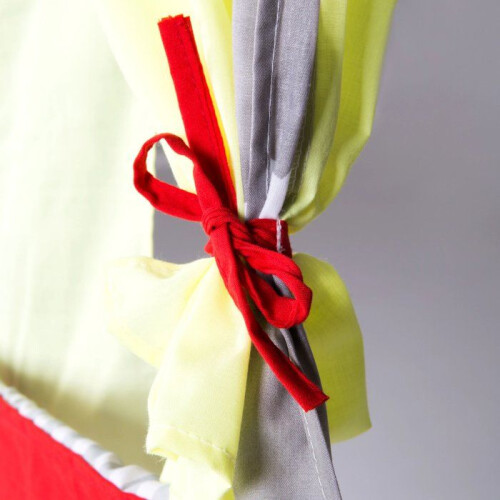 Hanging Puppet Theater - ROBA - Circus Decor Gray / Red / Yellow 2