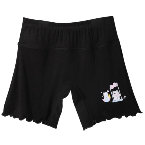 Girls Underwear Breathable Comfortable Lightweight-Black 130cm