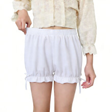 Soft Girls Skin Friendly Shorts Safety Pants for-White 140cm