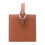 Simple Square PU Leather Luggage Labels Easy Installation-brown 1