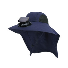 Solar Energy Fisherman Cap Waterproof Fabric Bucket Hat-1