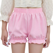 Girls Polyester Fiber Shorts Lightweight Breathable-Pink 140cm